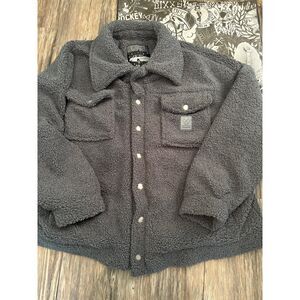 Dixxon Women's Hyna Sherpa Jacket - Charcoal - Grey - SO SOFT - XL  Plaid Lining